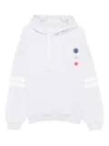 Joshua Sanders smiley-face stripe-detail hoodie - Grey