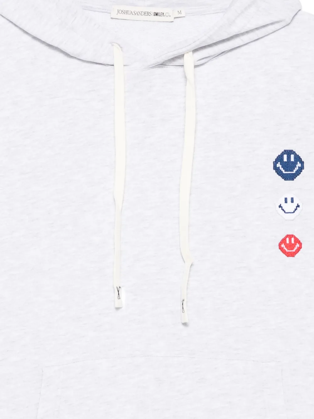 Joshua Sanders Smiley-face Stripe-detail Hoodie In White
