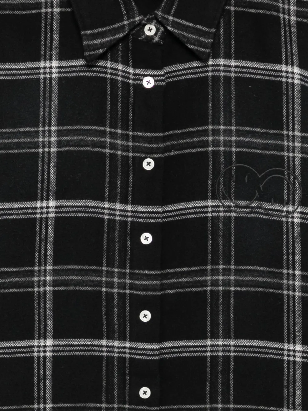 Joshua Sanders Frayed Check-pattern Shirt In Black