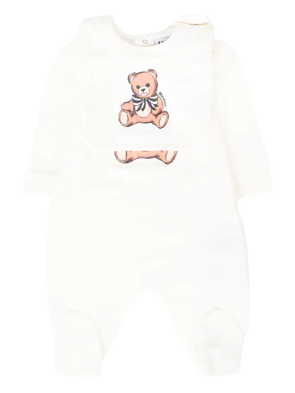 Moschino Kids Teddy Bear-print babygrow set Wit