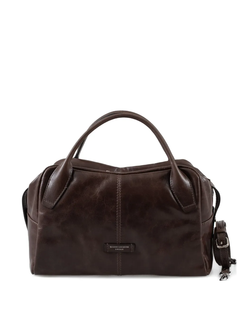 GIANNI CHIARINI Shopper met logopatch Bruin