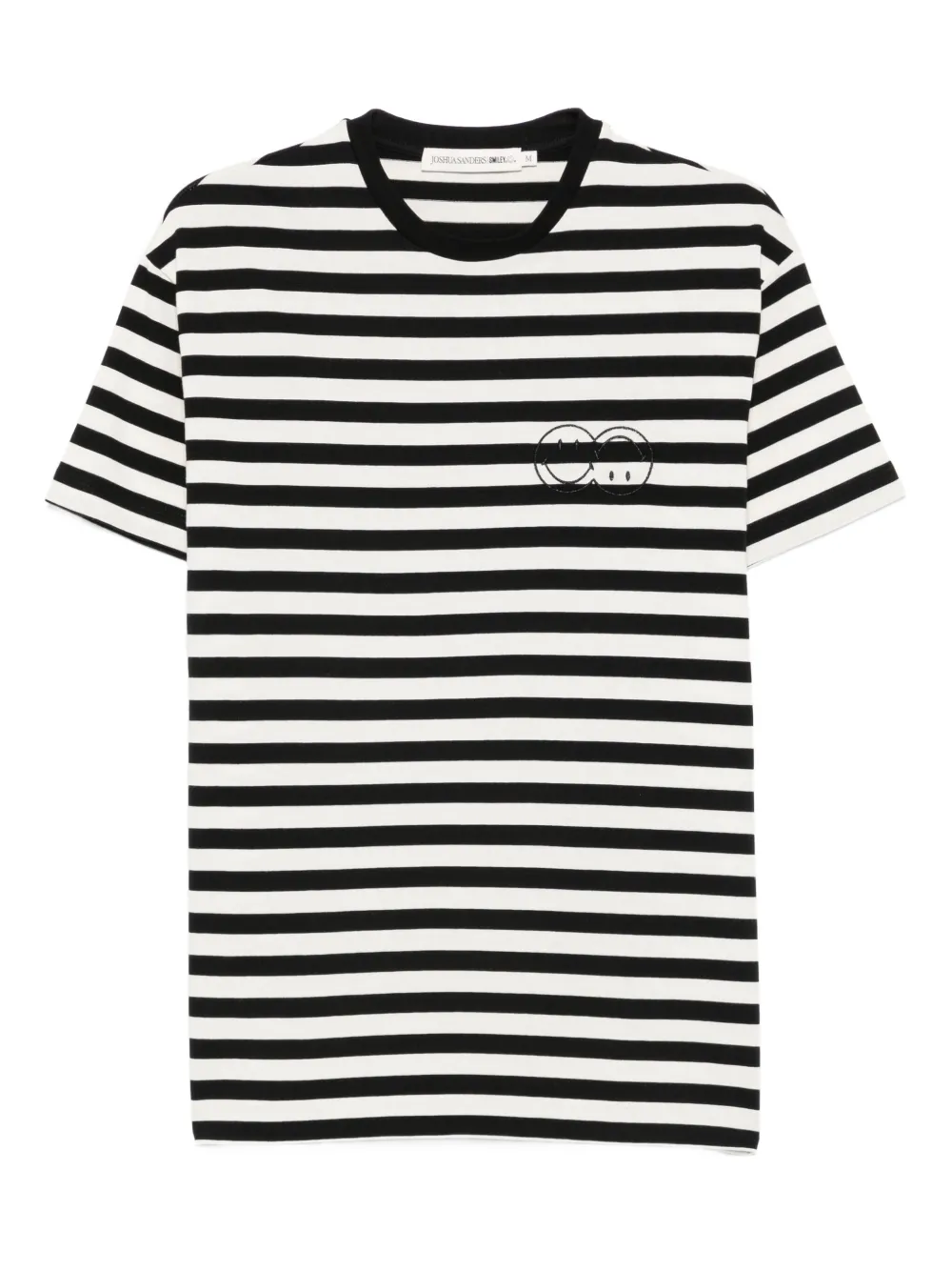 Joshua Sanders striped embroidered T-shirt | Black | Image 1