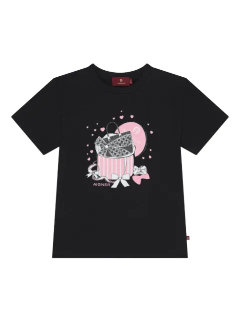 Aigner Kids bag print T-shirt