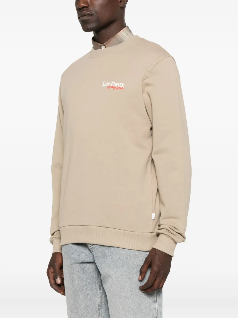Les Deux Racing Organic-cotton Sweatshirt In Brown