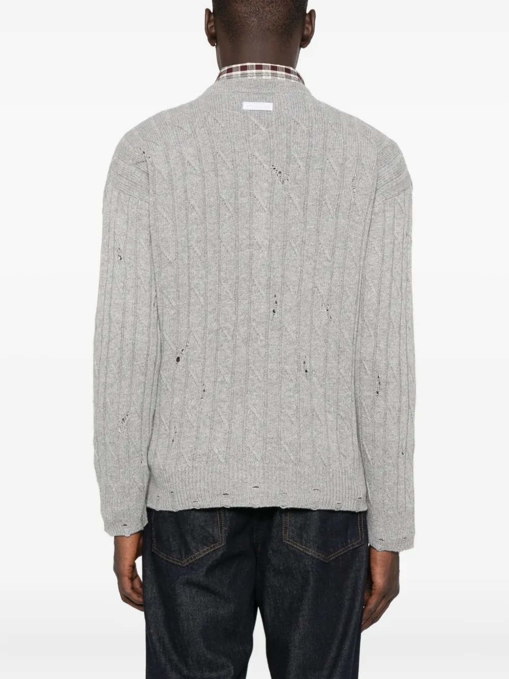 Joshua Sanders Cable-knit Cardigan In Gray