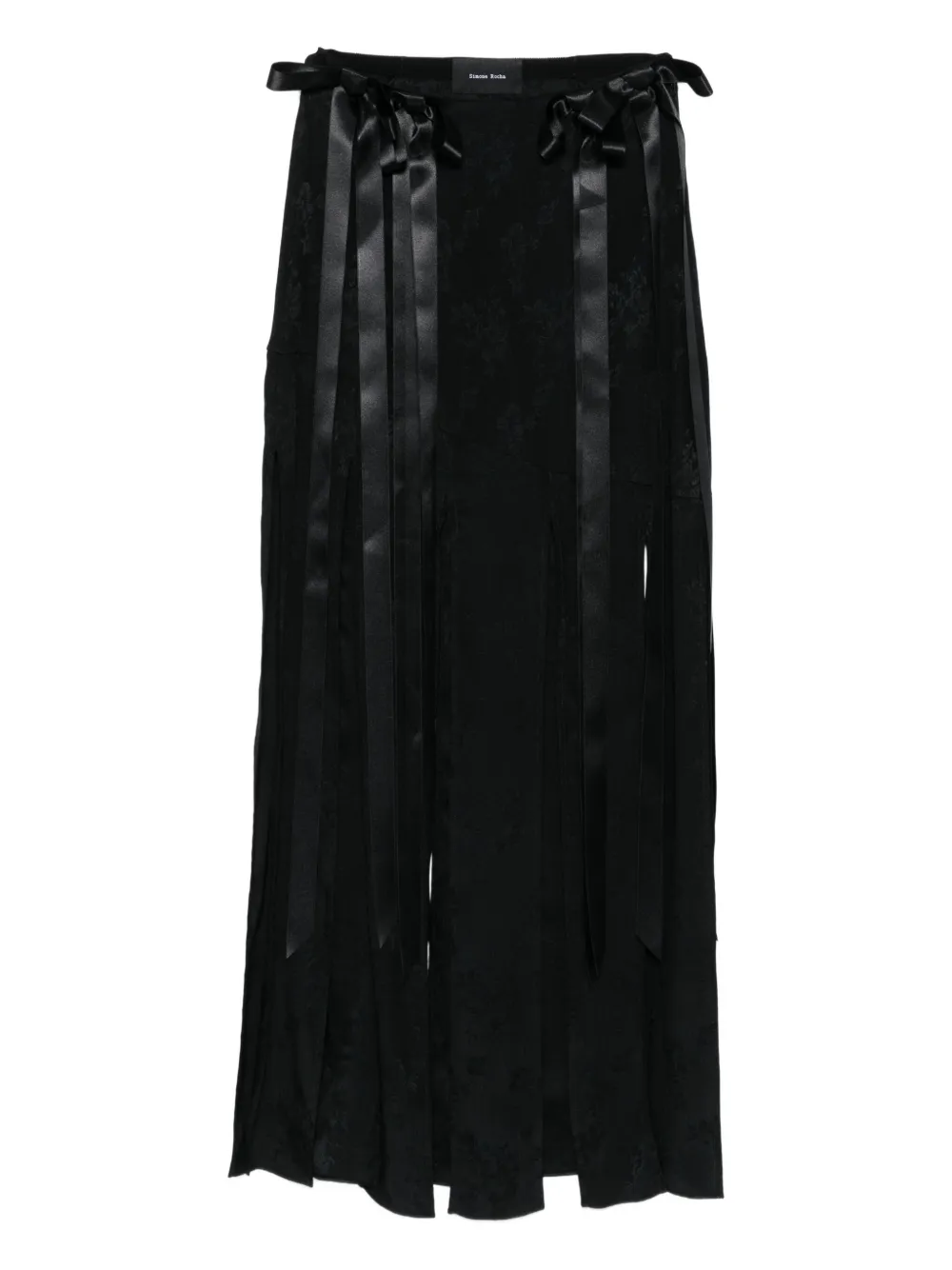 Simone Rocha Bow-details Midi Skirt In Black