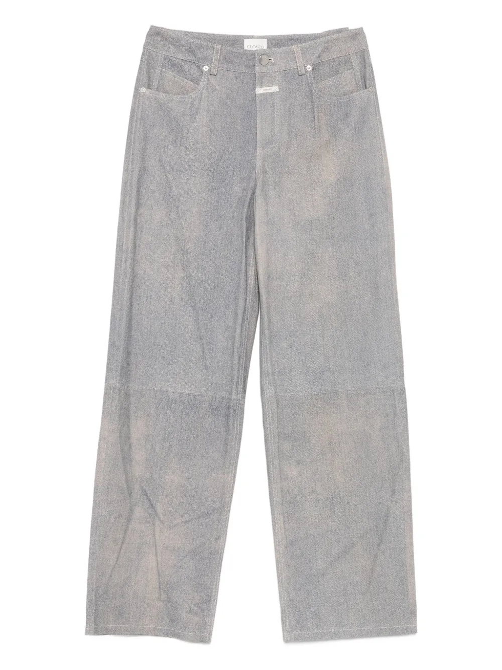 Closed Denim Straight Trousers In Blue