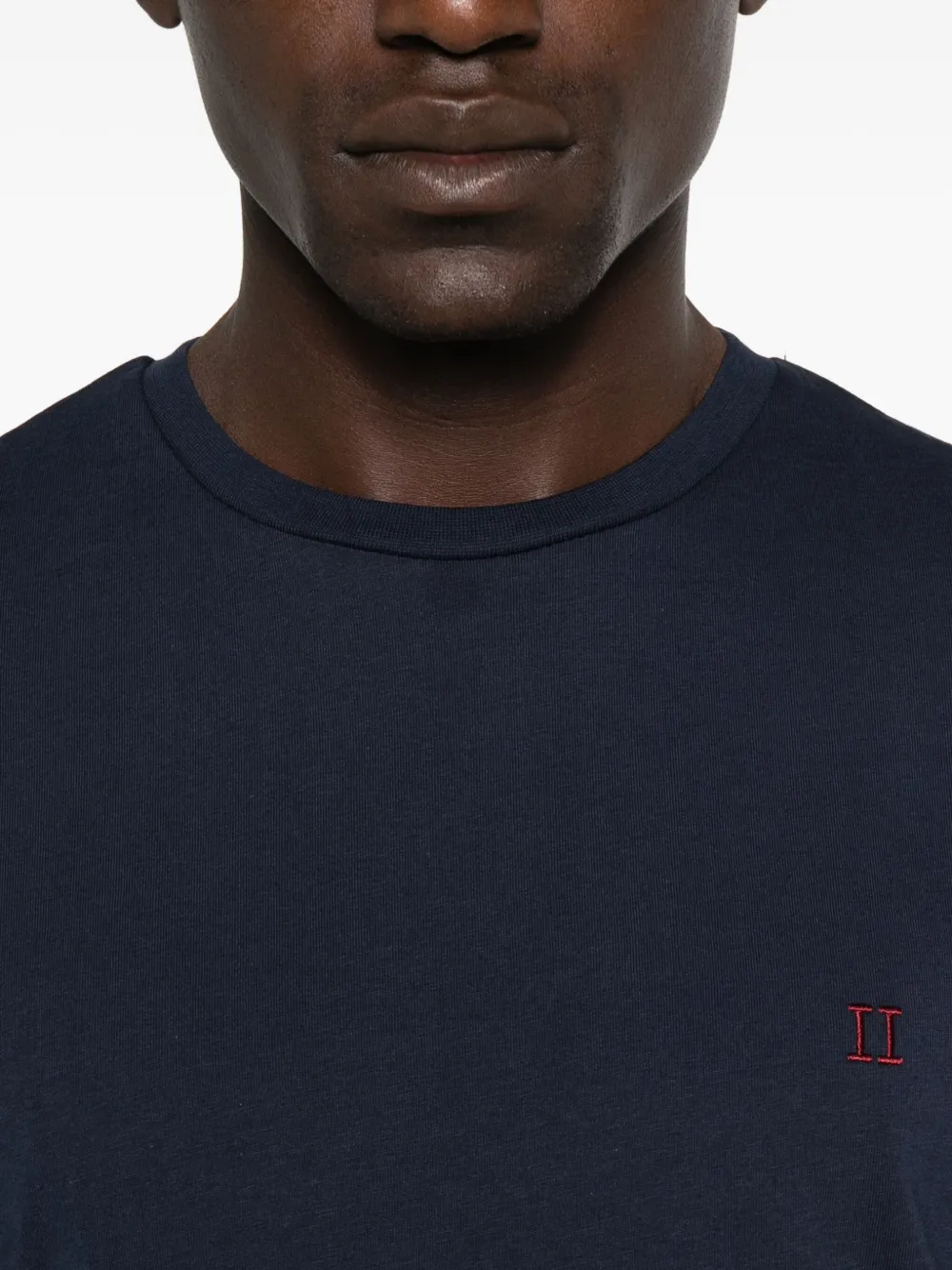 Les Deux Norregaard Contrast T-shirt met korte mouwen Blauw