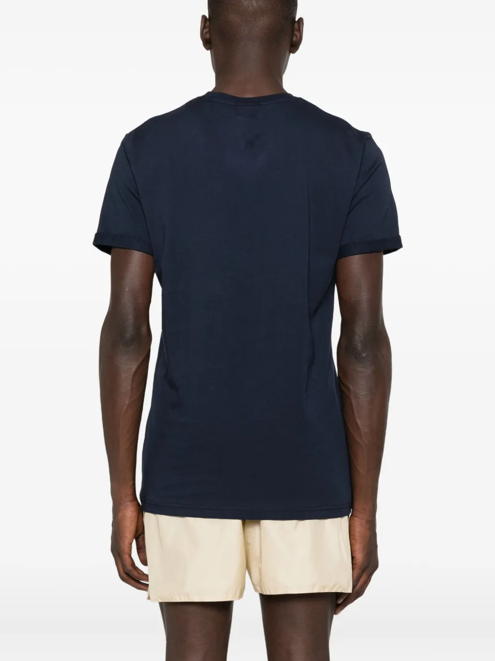 Les Deux Norregaard Contrast T-shirt met korte mouwen Blauw