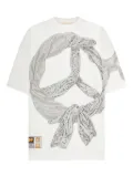 PDF CHANNEL peace-symbol print T-shirt - White