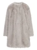 Max Mara fur round-neck coat - Grey