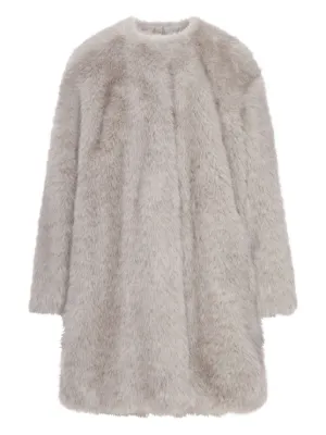 ムートン・ファーコート MAX MARA WHITE ECO FUR SLAM COAT ホワイト（白）系 Max Mara(マックスマーラ) ムートン・ファー