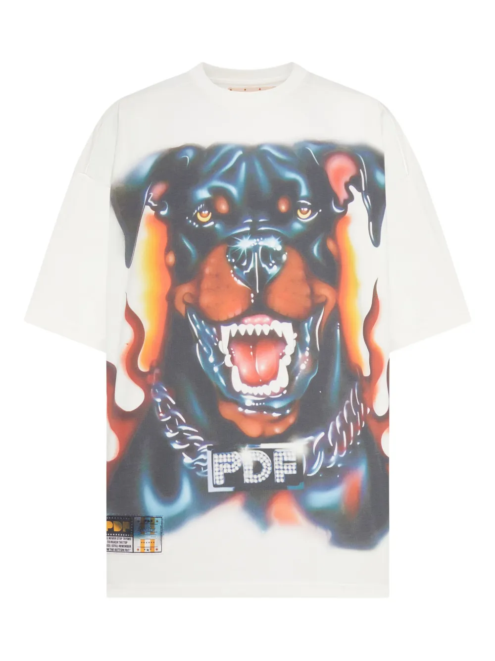 PDF CHANNEL The Boy White Dog Rottweiler-print T-shirt Wit