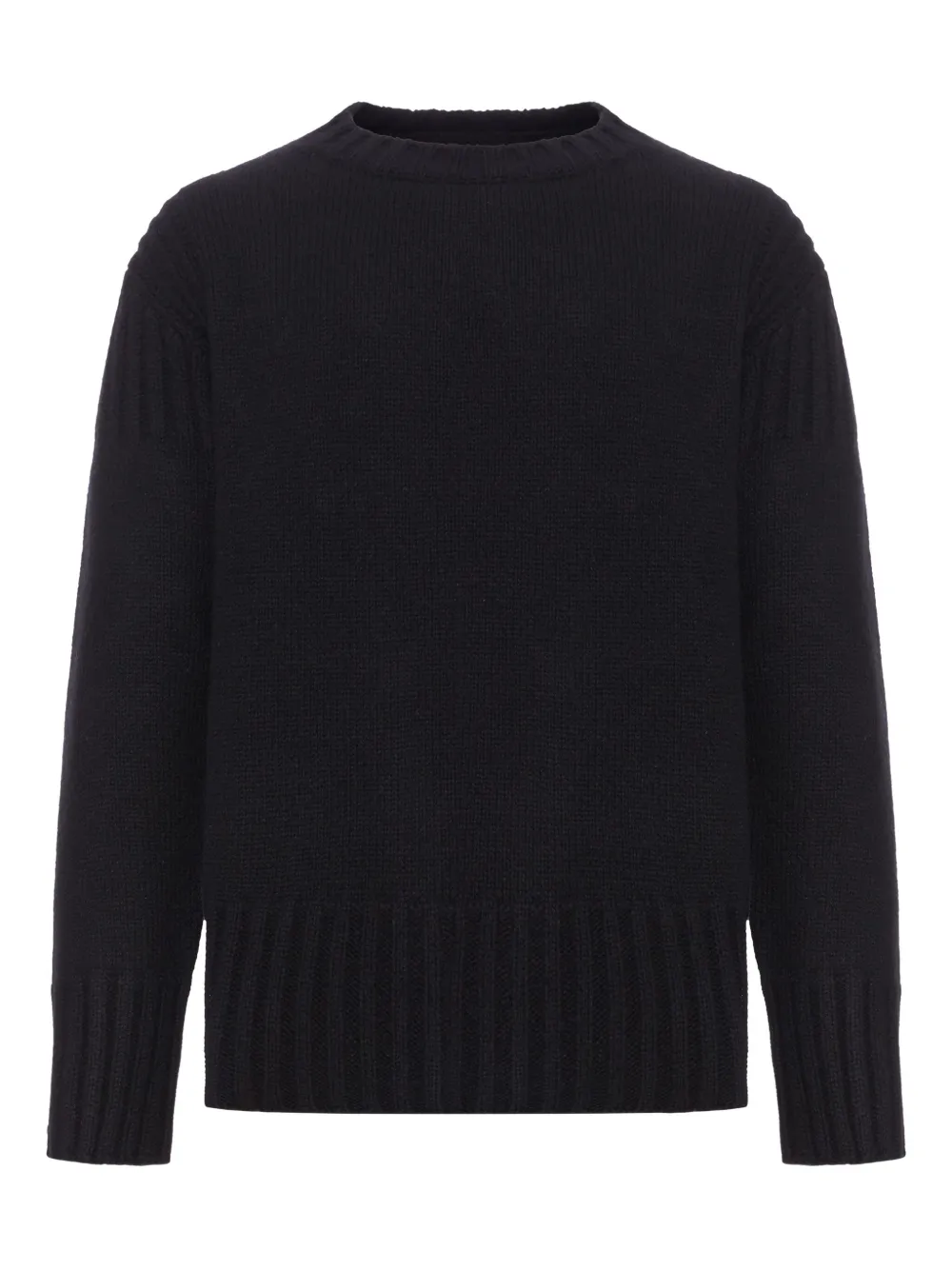 Jil Sander ribbed-cuff cashmere sweater Zwart