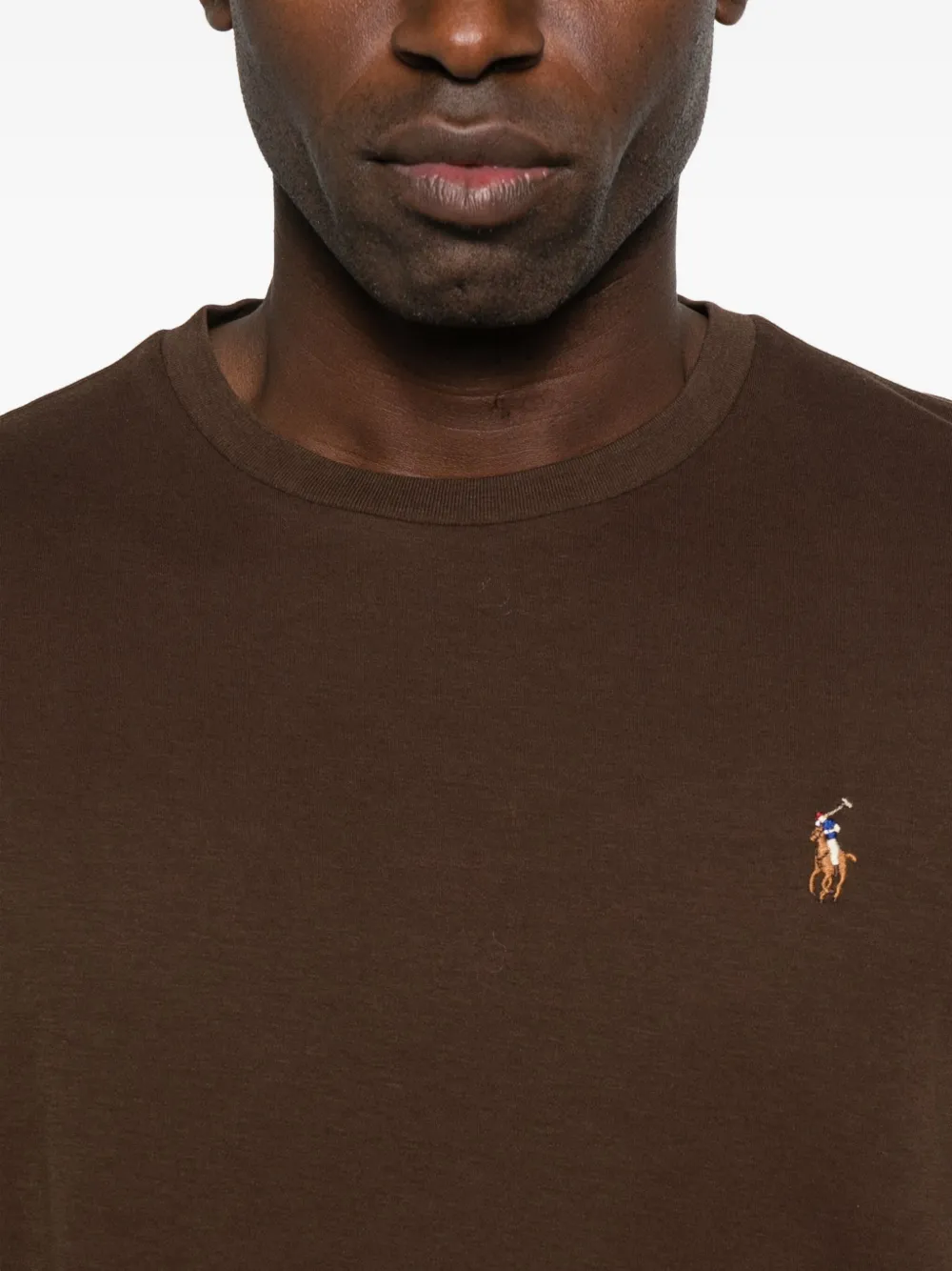 Polo Ralph Lauren T-shirt met geborduurd logo Bruin