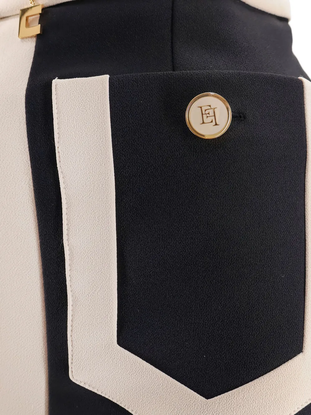 Elisabetta Franchi panelled midi pencil skirt Zwart