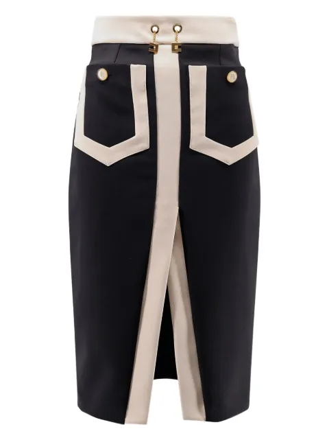 Elisabetta Franchi panelled midi pencil skirt
