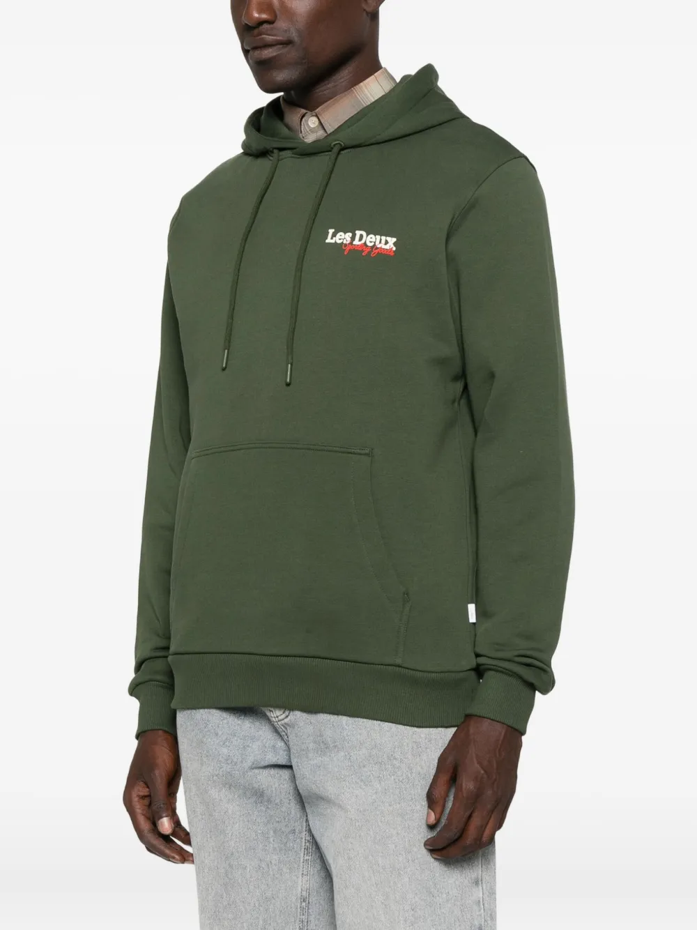 Les Deux Racing hoodie van biologisch katoen Groen