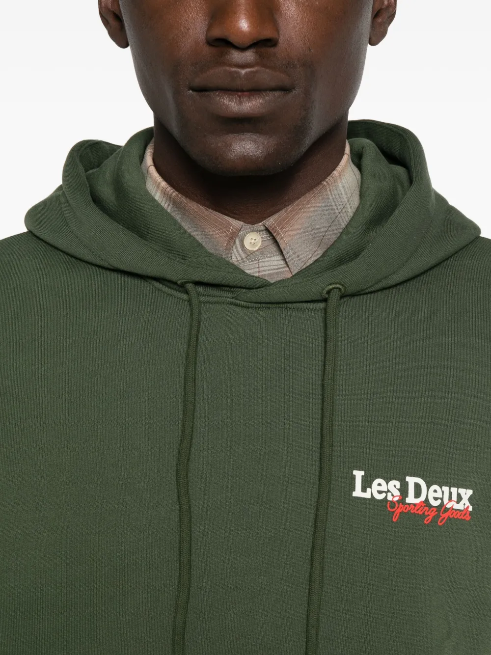 Les Deux Racing hoodie van biologisch katoen Groen