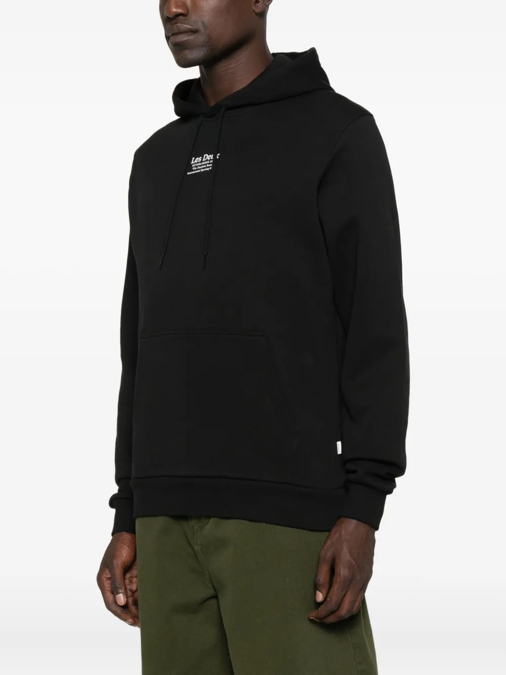 Les Deux Established hoodie met logo Zwart