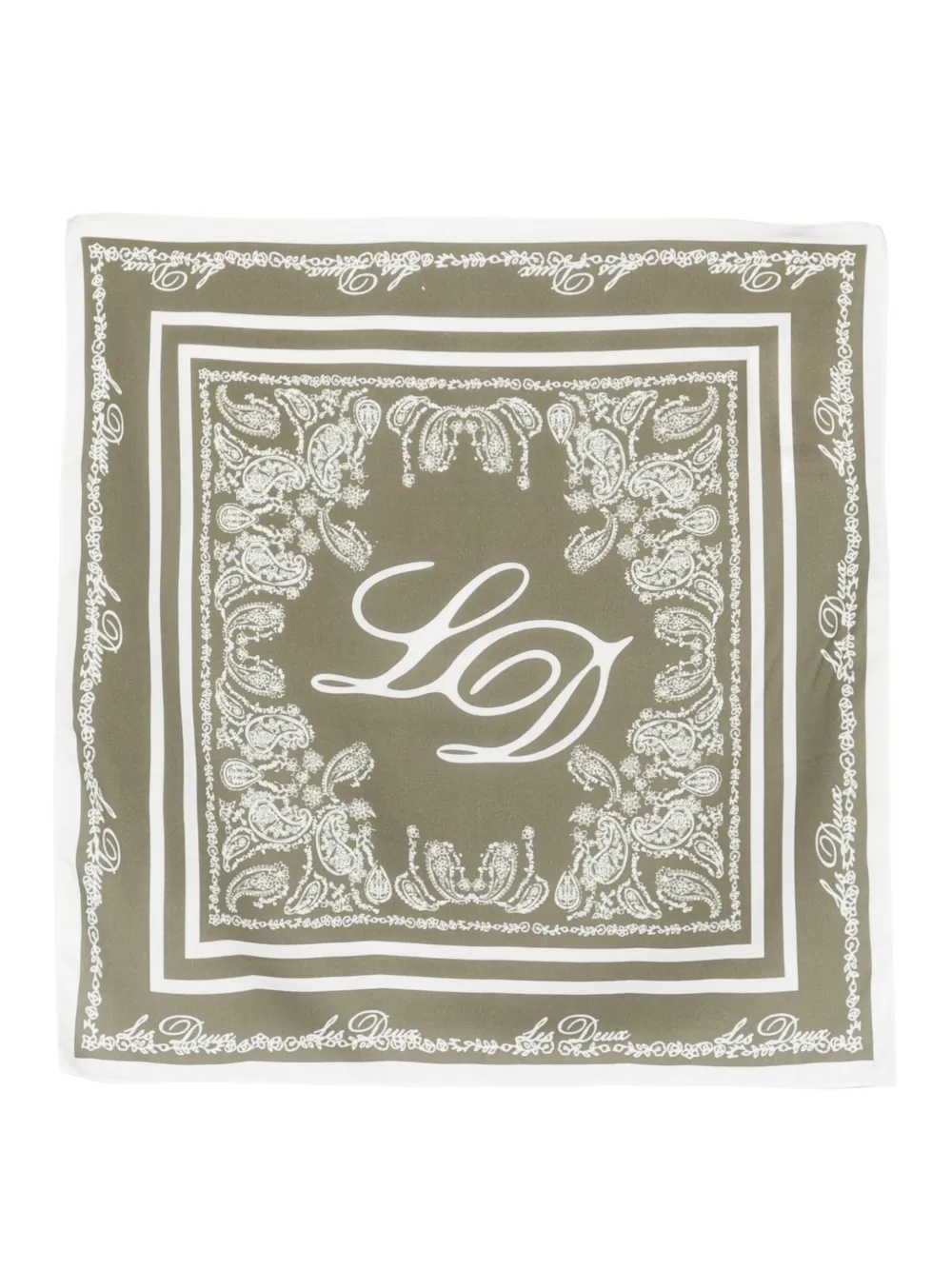 Les Deux paisley-print scarf | Green | Image 1