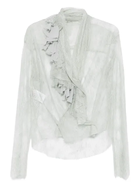 Alberta Ferretti lace ruffled top