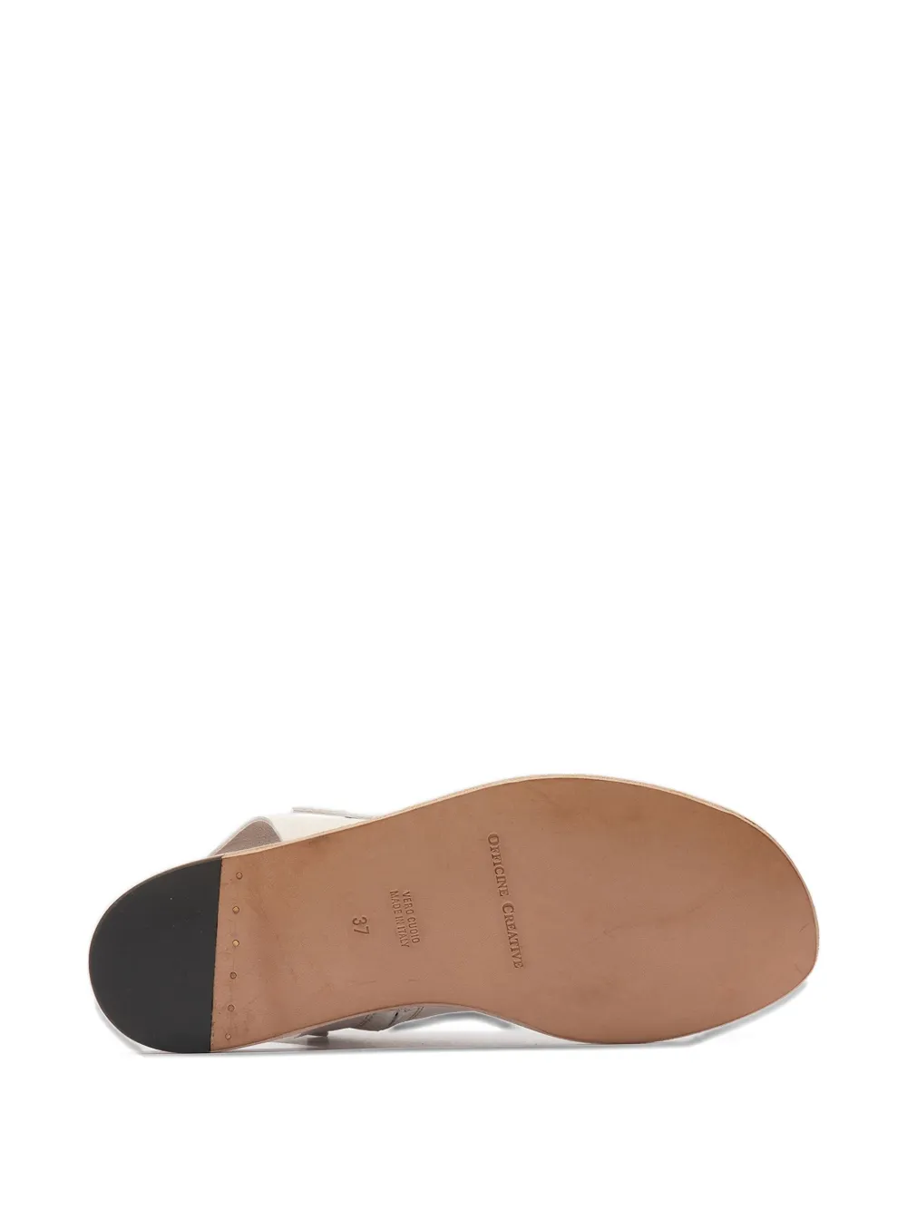 Officine Creative Itaca 033 Leather Zip Sandals In White
