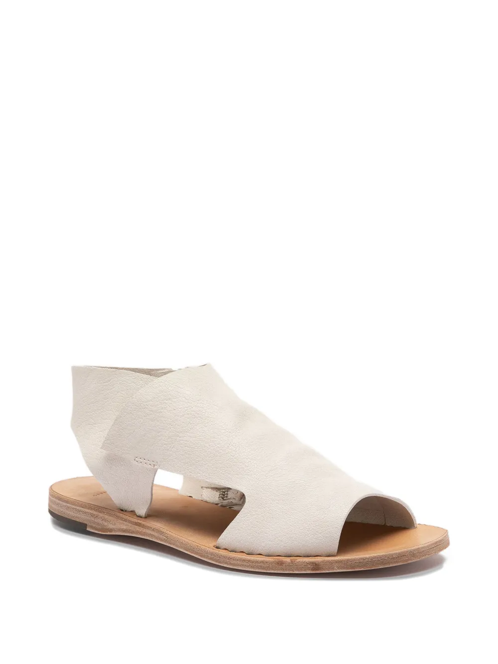 Officine Creative Itaca 033 Leather Zip Sandals In White