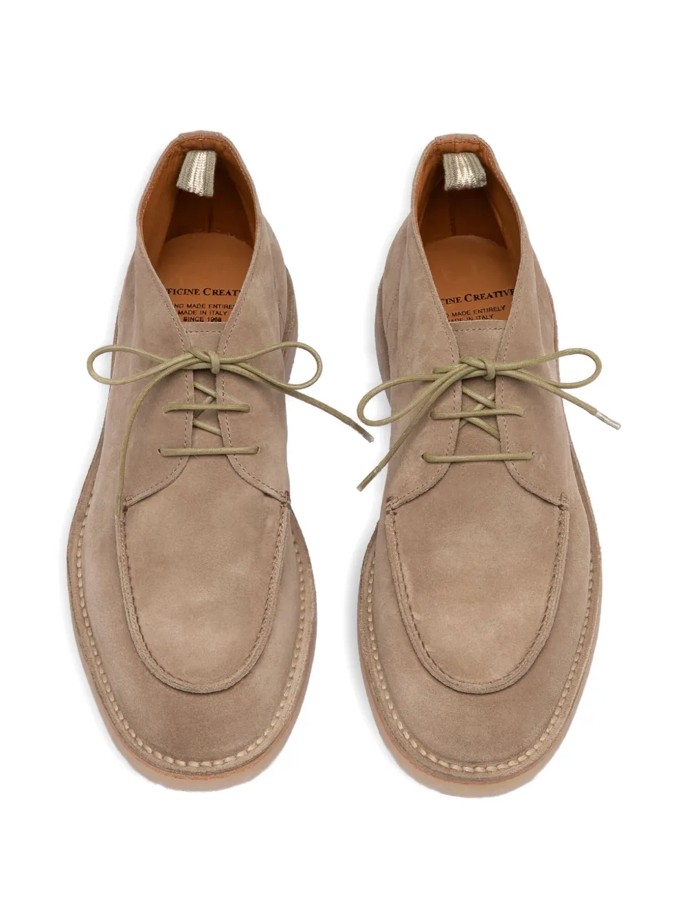 Officine Creative Lace-up Suede Boots In Multi