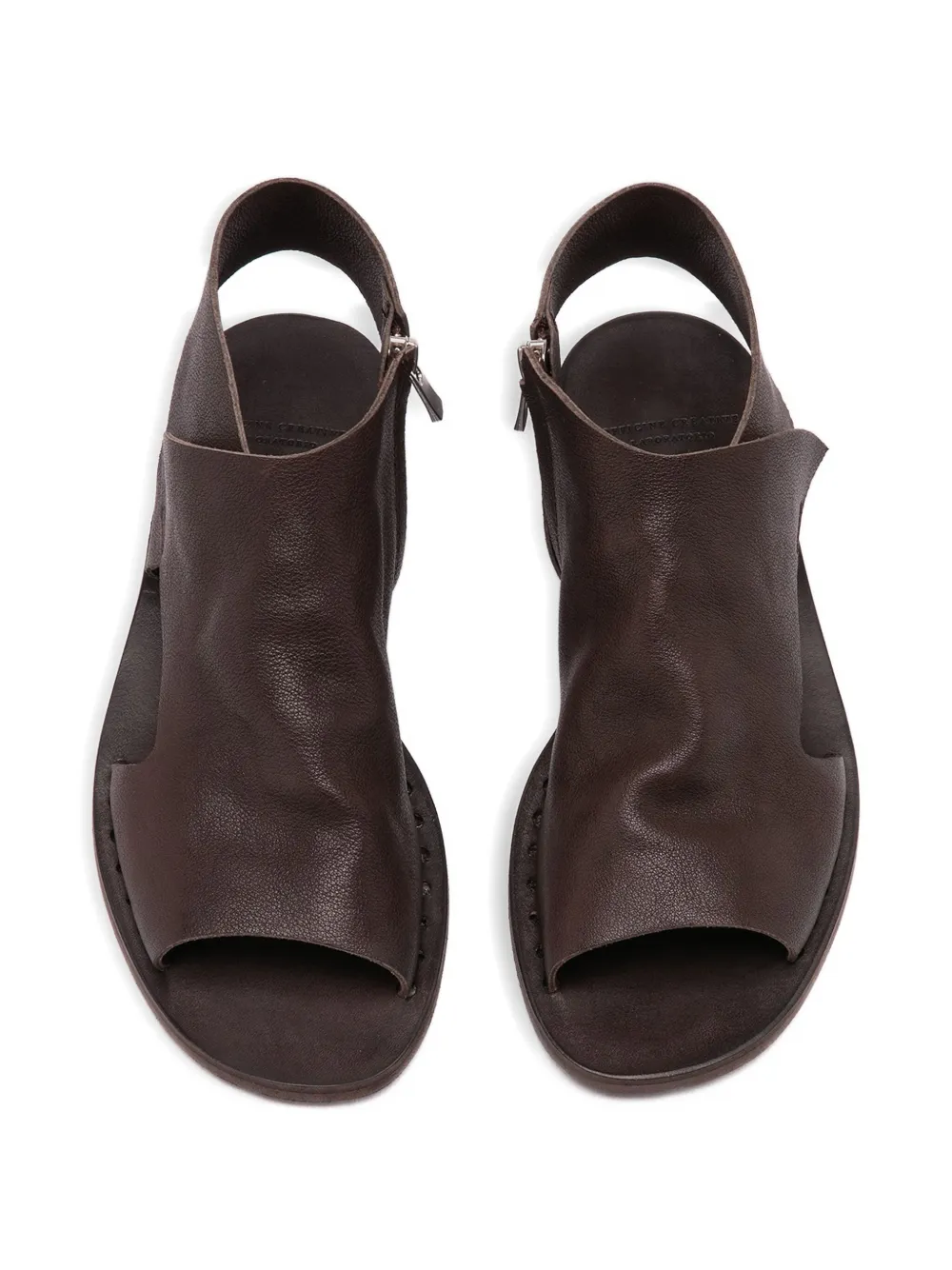 Officine Creative Itaca 033 leren slingback sandalen Bruin