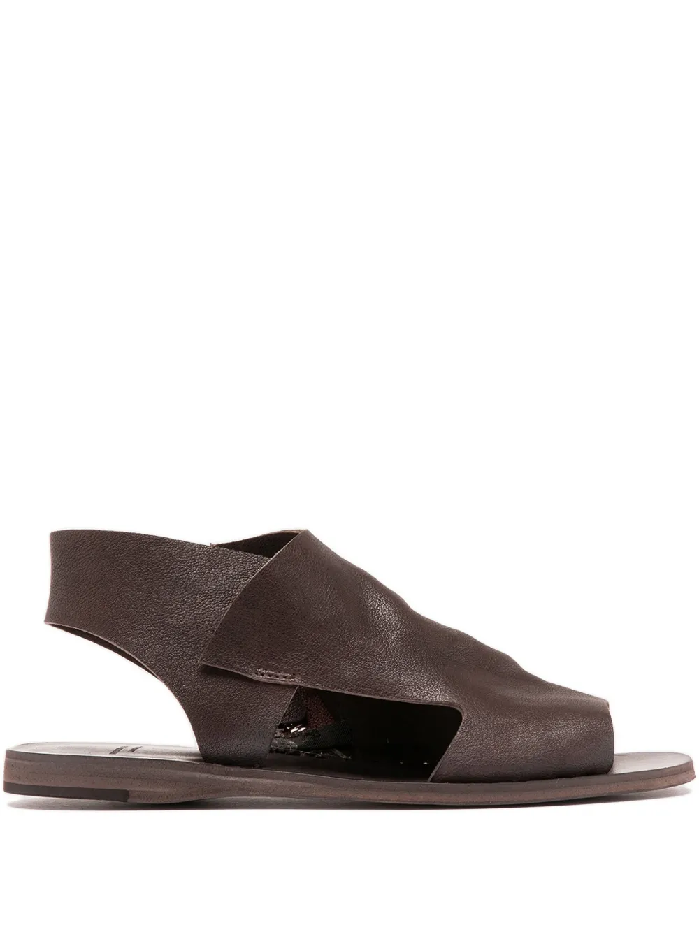 Officine Creative Itaca 033 leather slingback sandals Brown