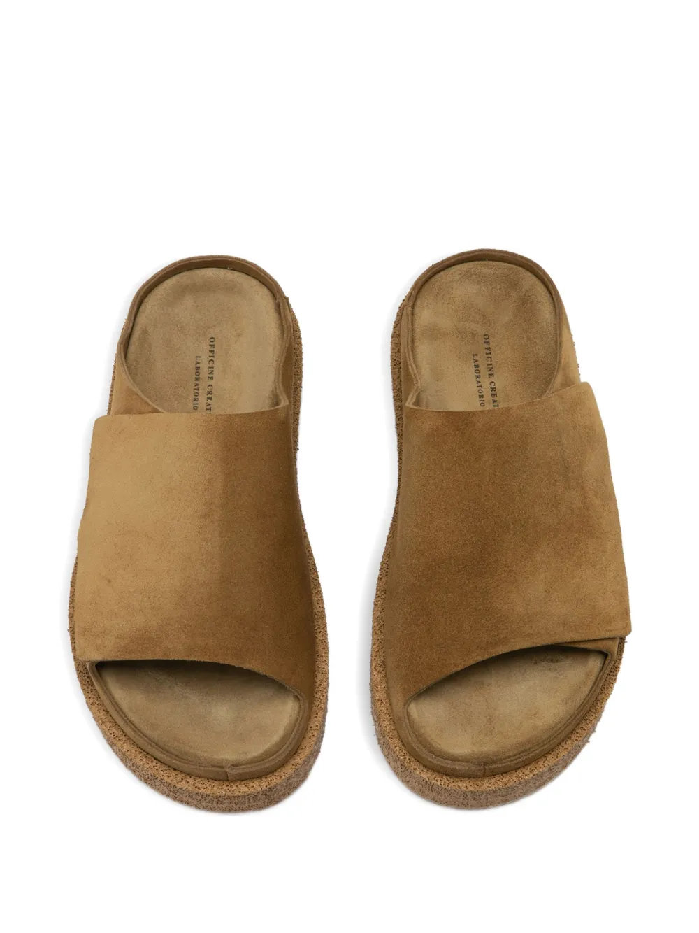 Officine Creative Suède sandalen Bruin