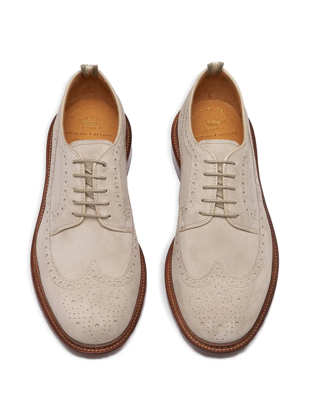 Officine Creative leather lace-up derby shoes Neutrals