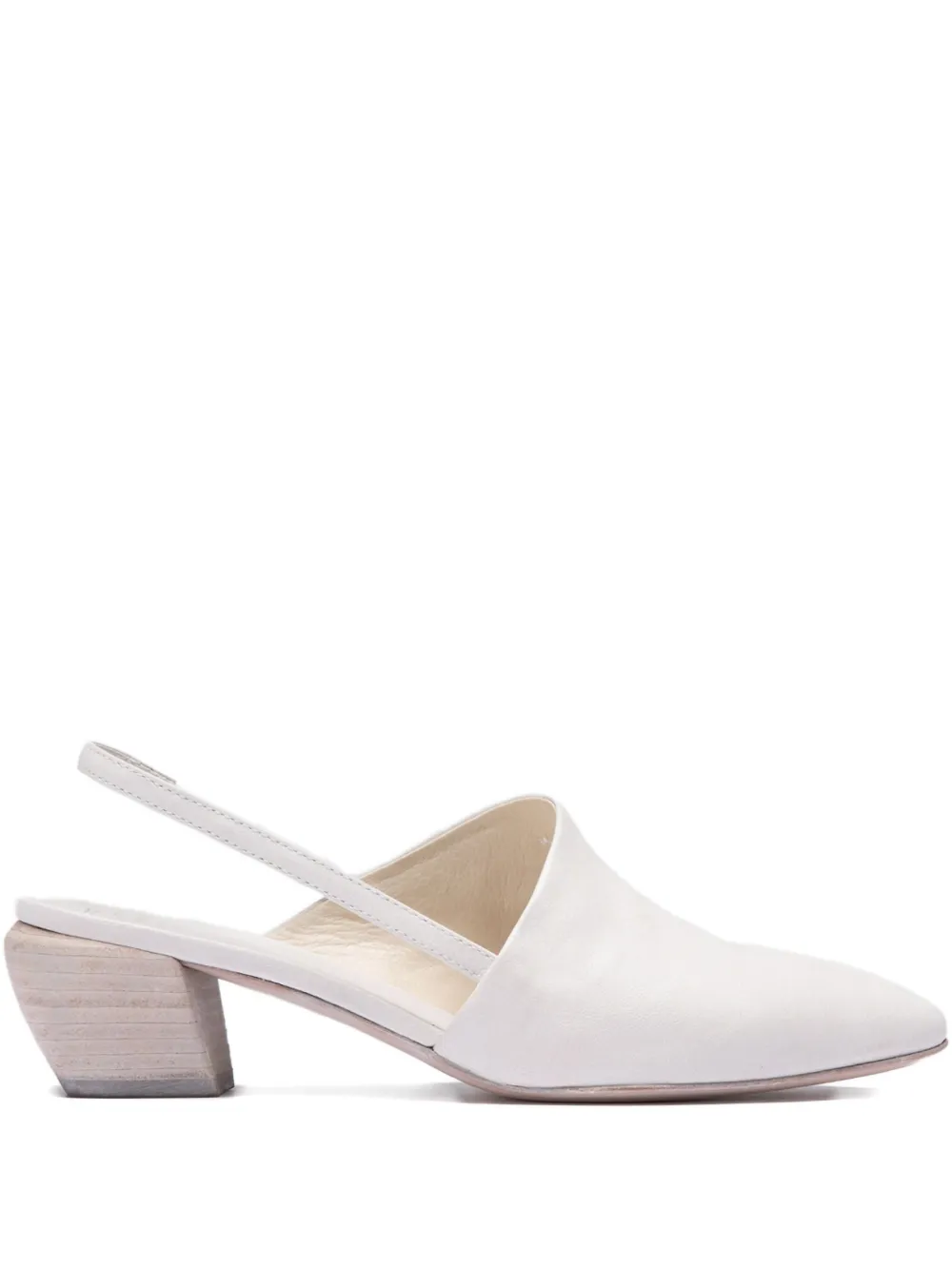 Officine Creative 50mm Sally 029 slingback leather mules White