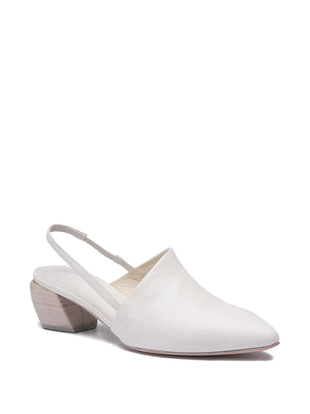 Officine Creative 50mm Sally 029 slingback leather mules White