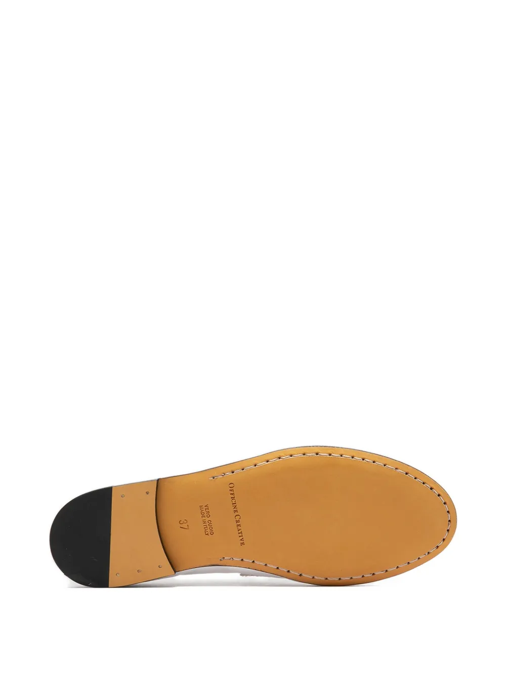Officine Creative leather penny loafers White
