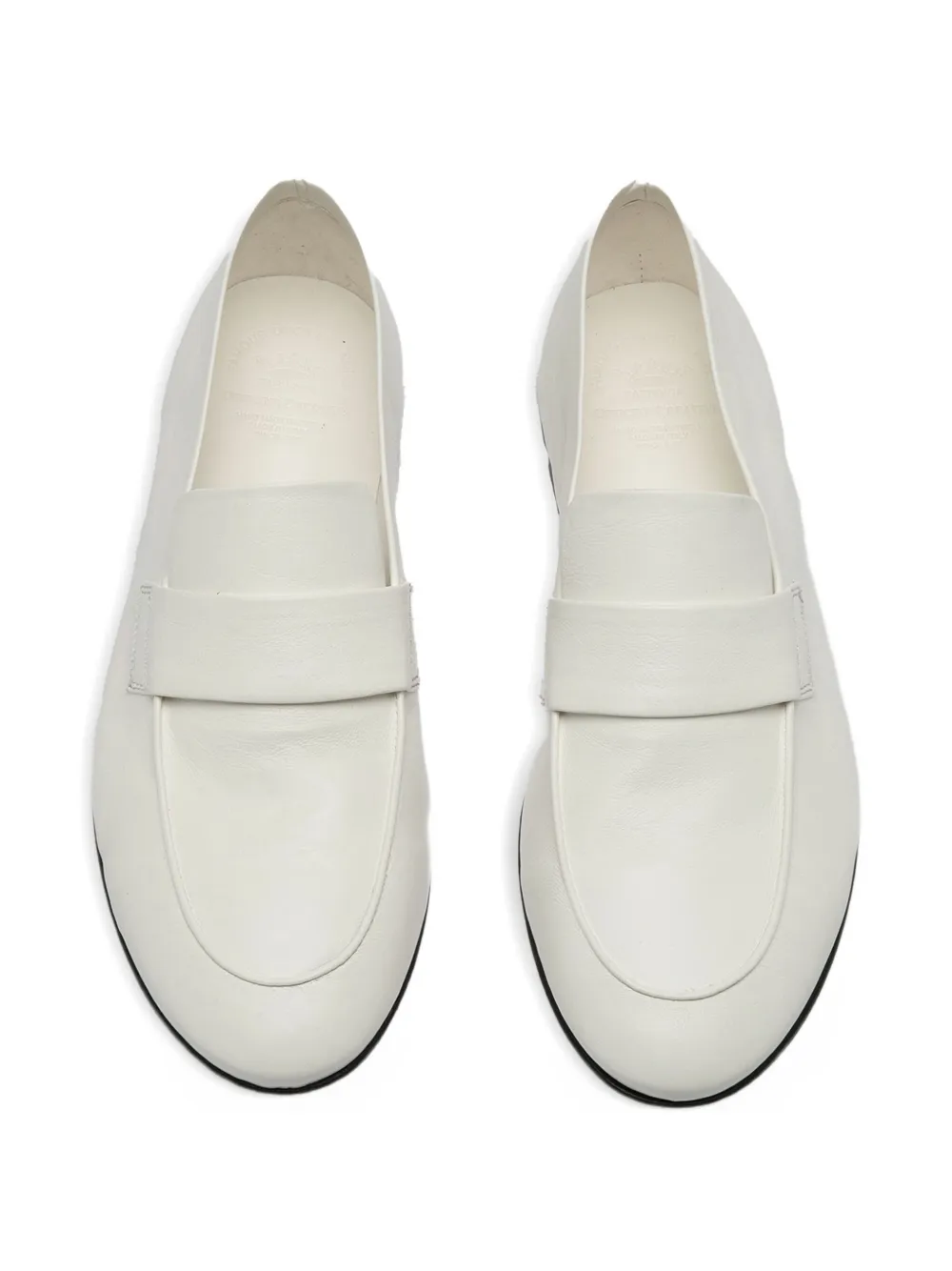 Officine Creative leather penny loafers White