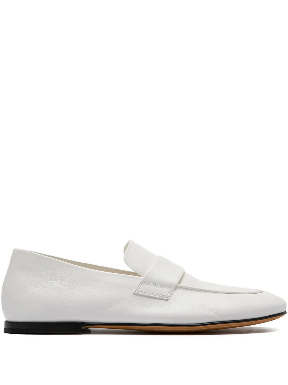 Officine Creative Leather Penny Loafers In White