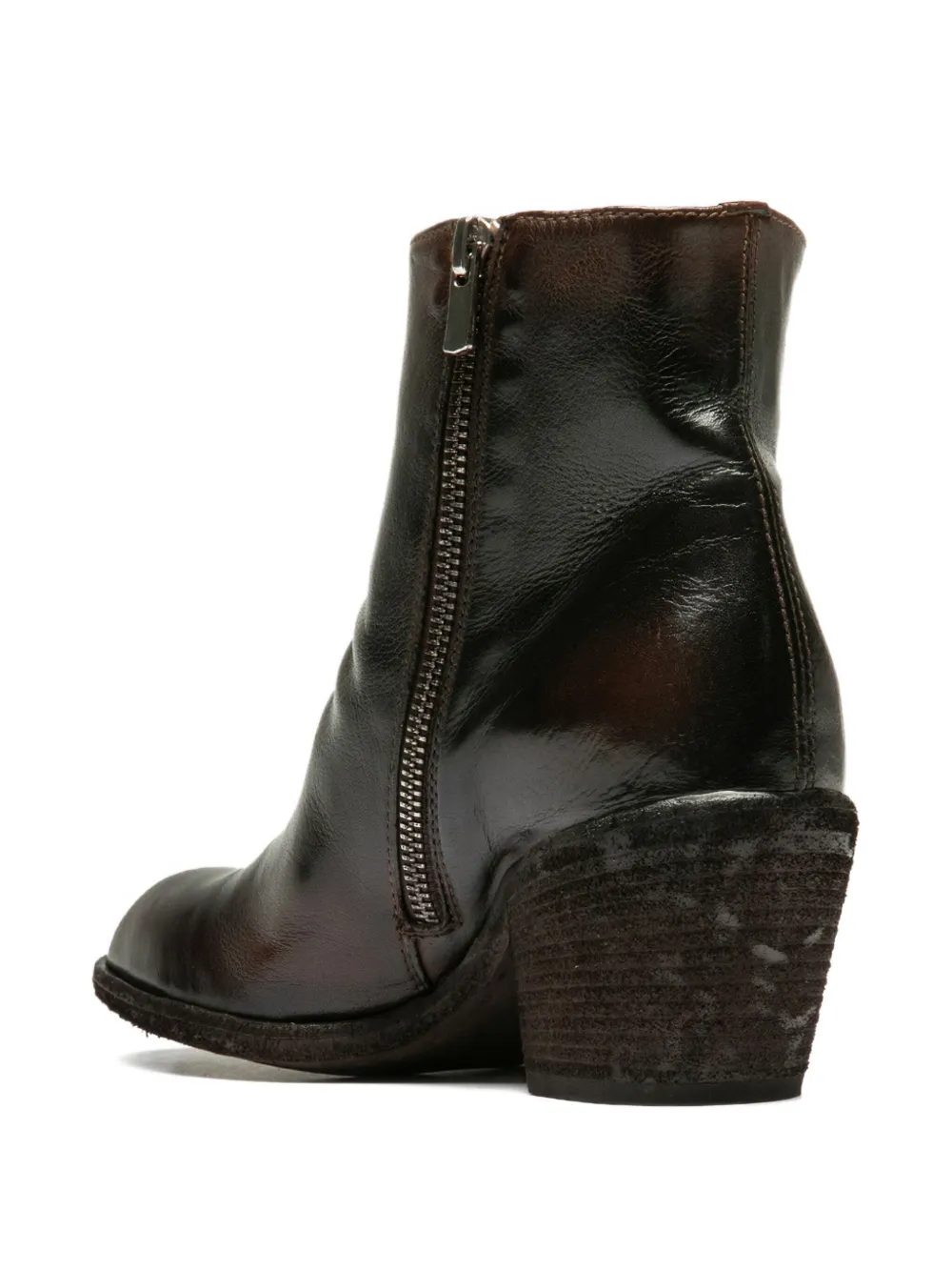 Officine Creative Sydne 008 leren laarzen met rits Bruin