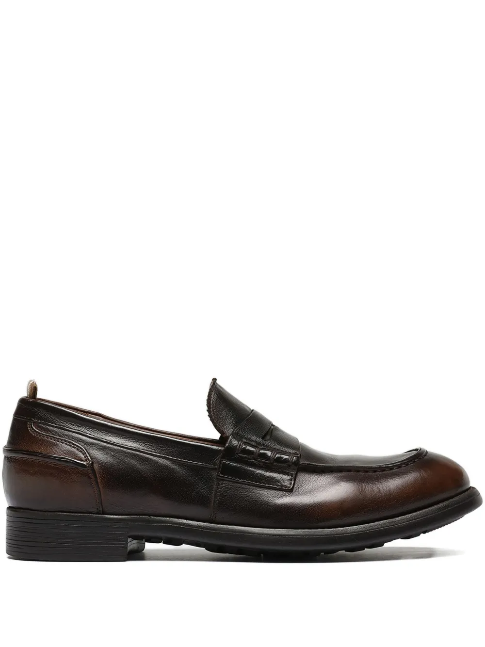 Officine Creative leather penny loafer Brown