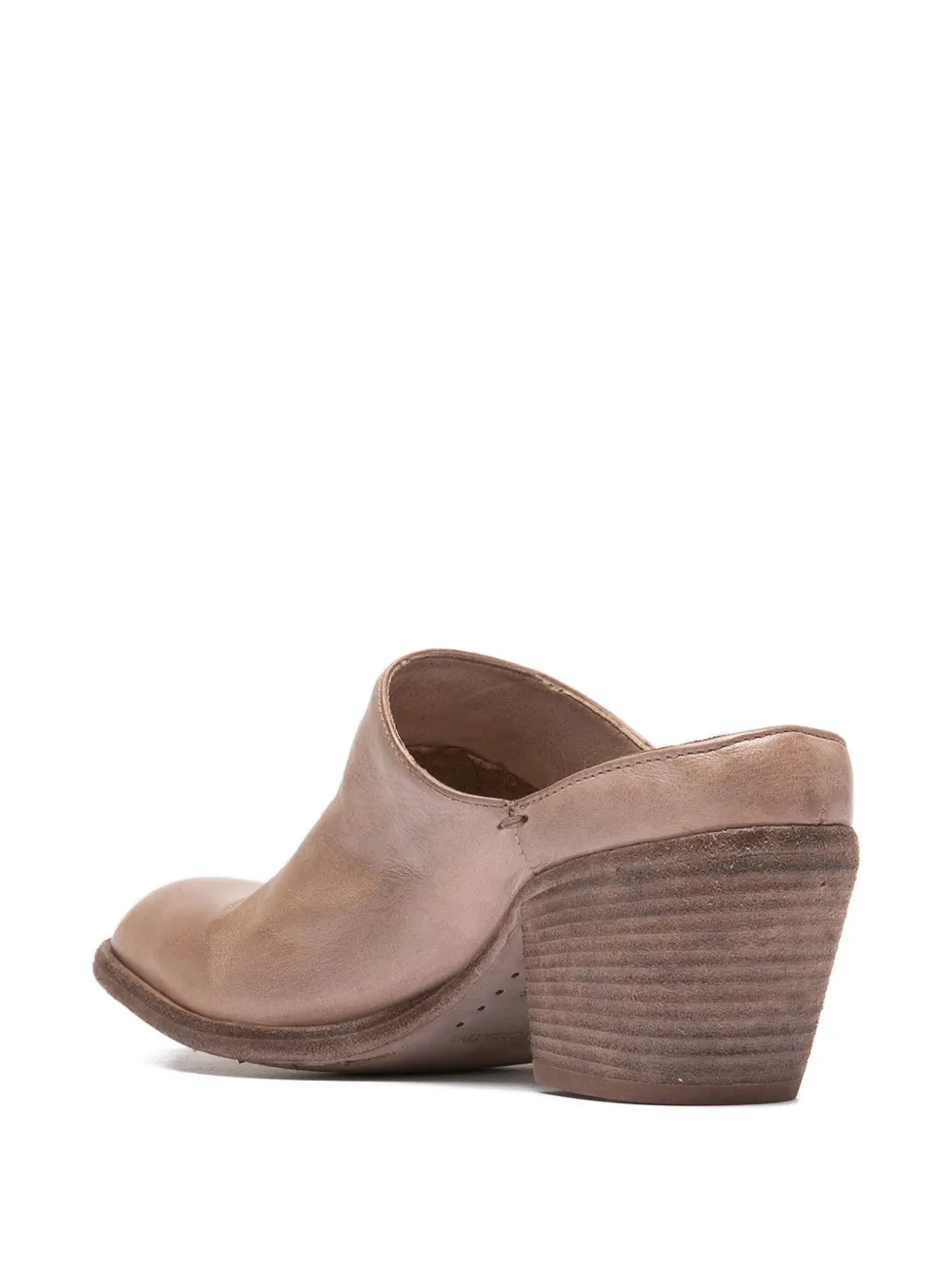 Officine Creative 55 mm Sydne 012 leren muiltjes met blokhak Beige