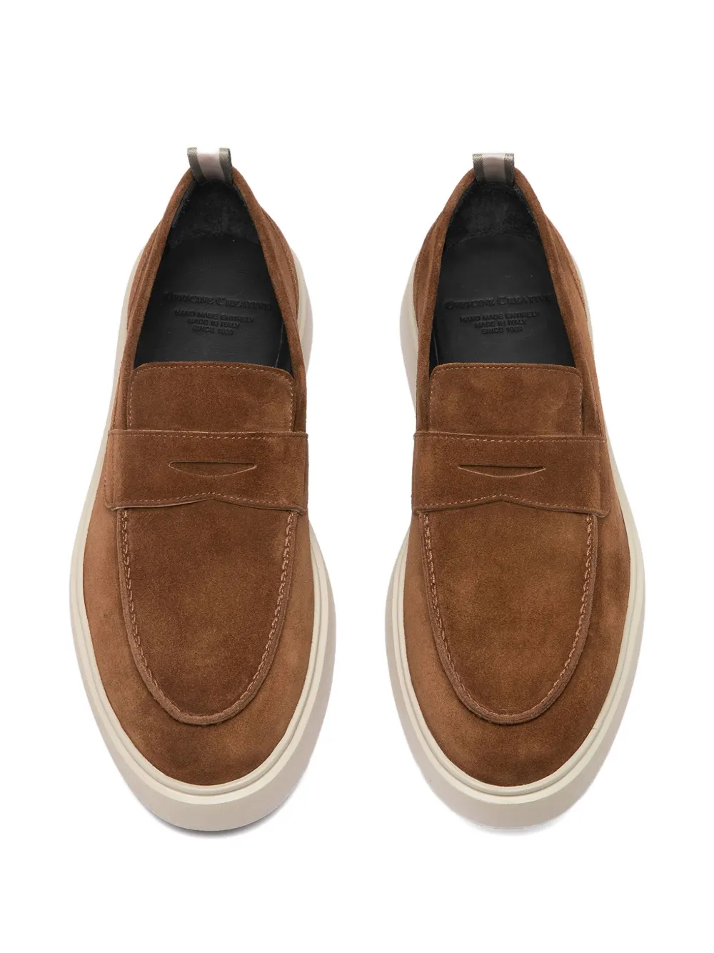 Officine Creative Suède loafers Bruin