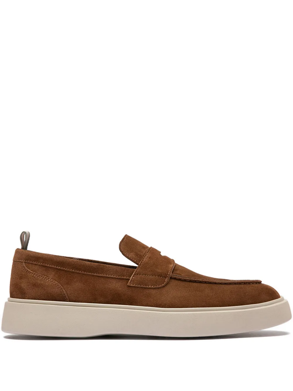 Officine Creative penny-strap suede loafers Brown