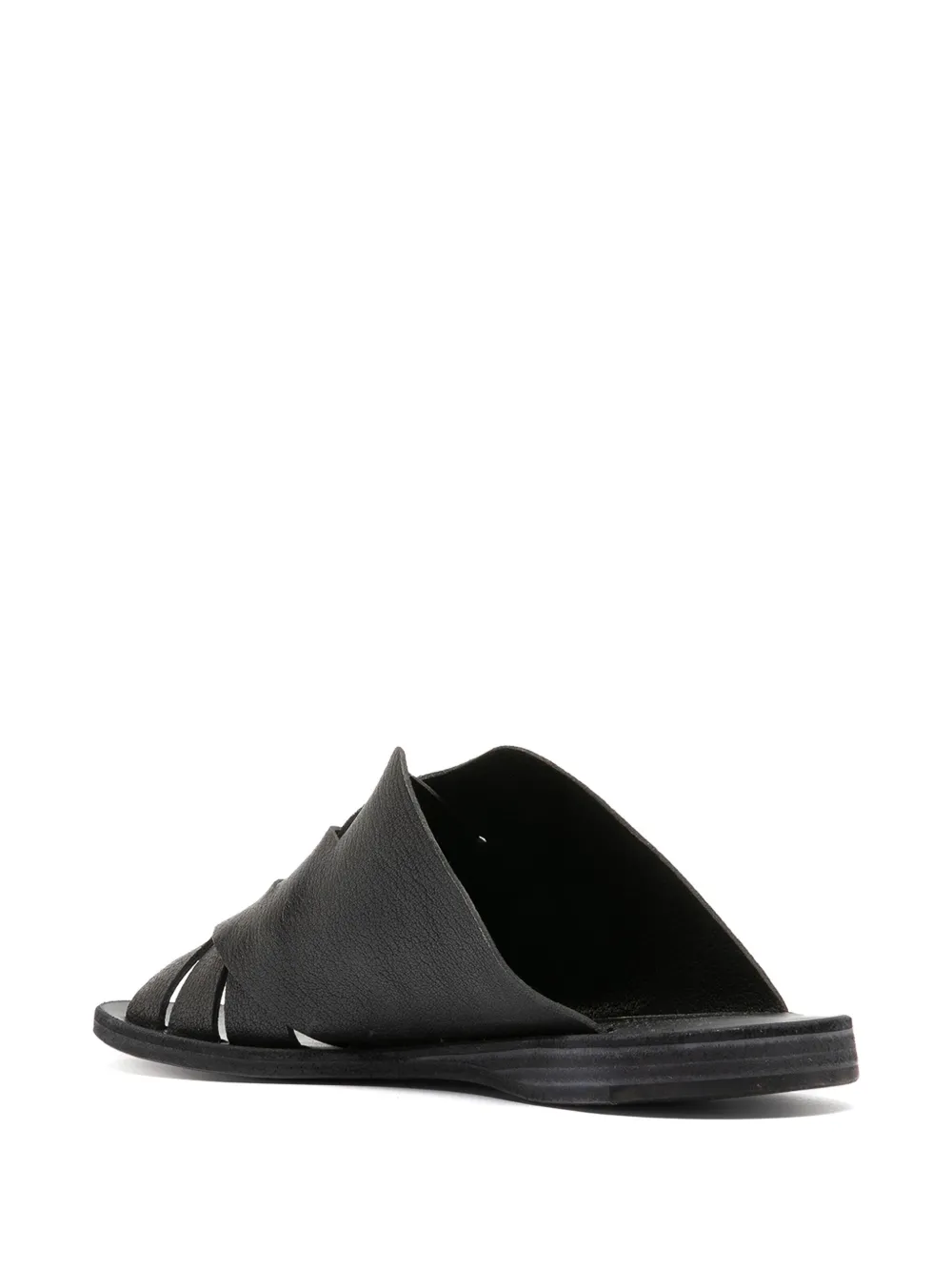 Officine Creative Itaca 049 geweven leren sandalen Zwart
