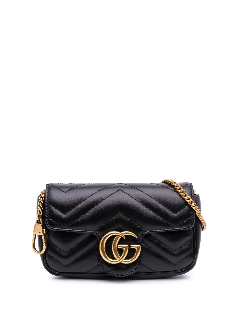 2016-2025 Super Mini GG Marmont Matelasse Leather Flap crossbody bag