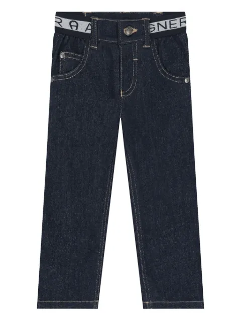 Aigner Kids logo-embellished jeans