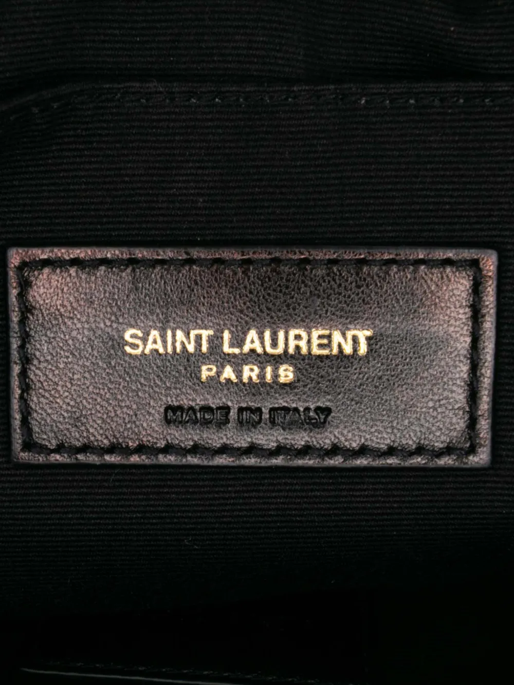 Pre-owned Saint Laurent 2018 Matelasse Chevron Leather Monogram Zip A5 Wristlet Pouch Clutch Bag In Black