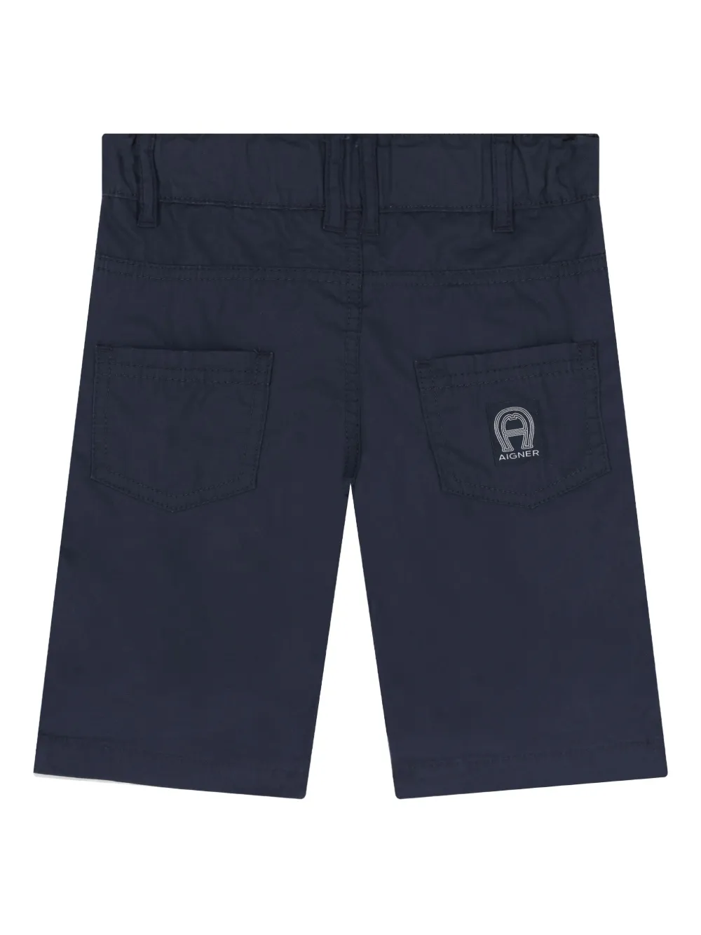 Aigner Kids logo-tape panel shorts Blauw