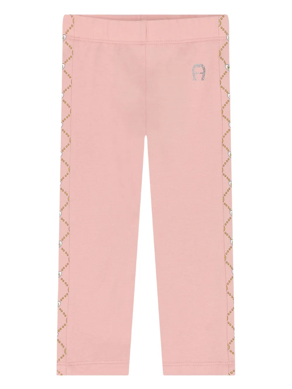 Aigner Kids logo-detail side-stripe leggings Roze