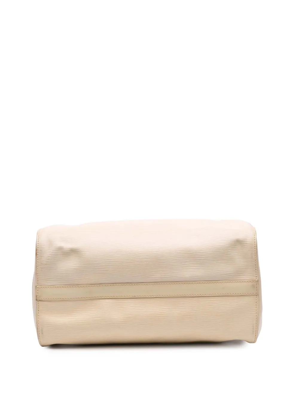 Pre-owned Louis Vuitton 2011 Epi Speedy 35 Boston Bag In White